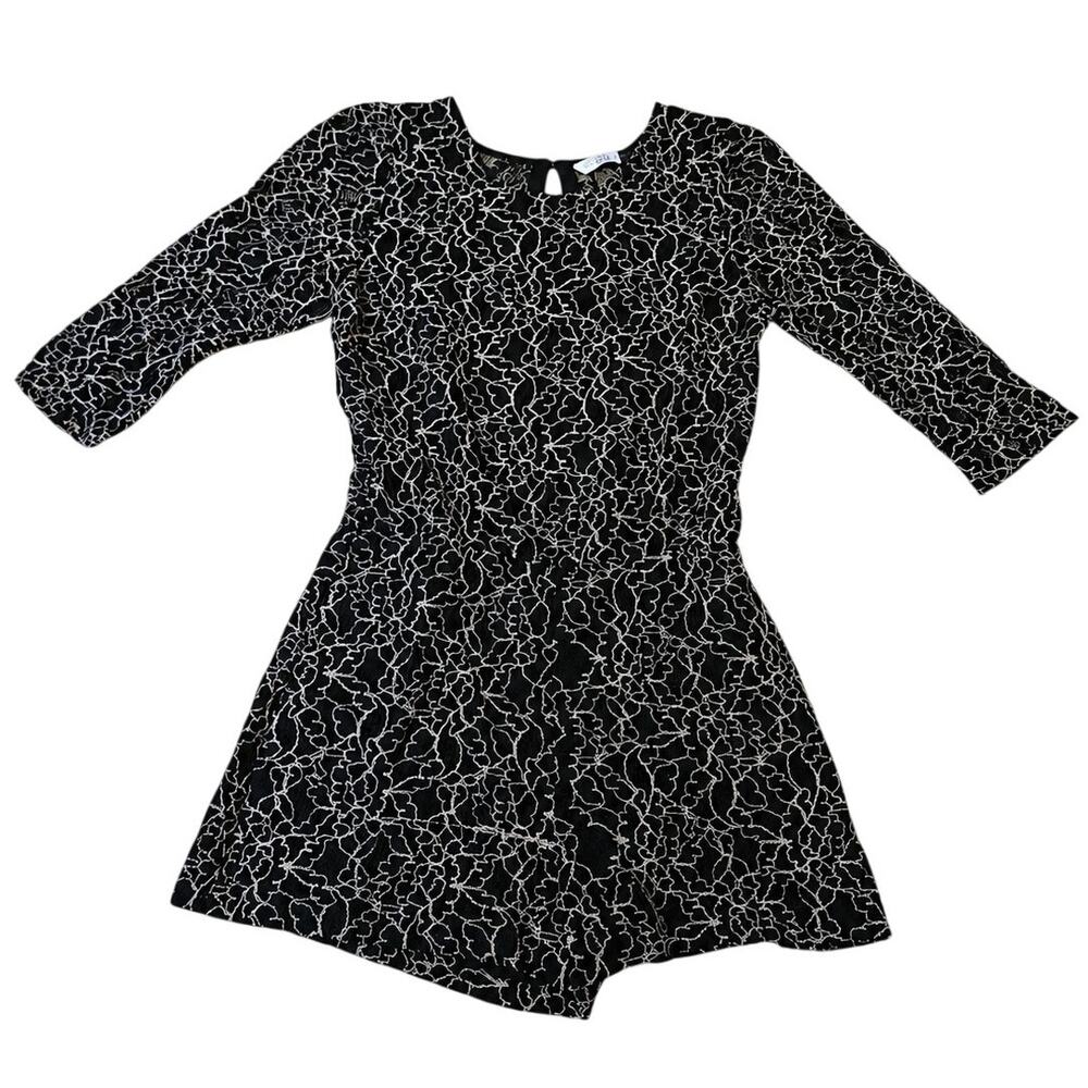Dolce Vita Black Lace Open Back Romper Small